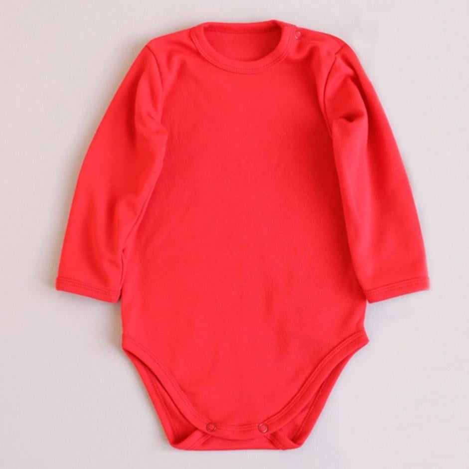 Боди для ребенка с длинным рукавом 62 см 0-3 мес Красный (2679644896)