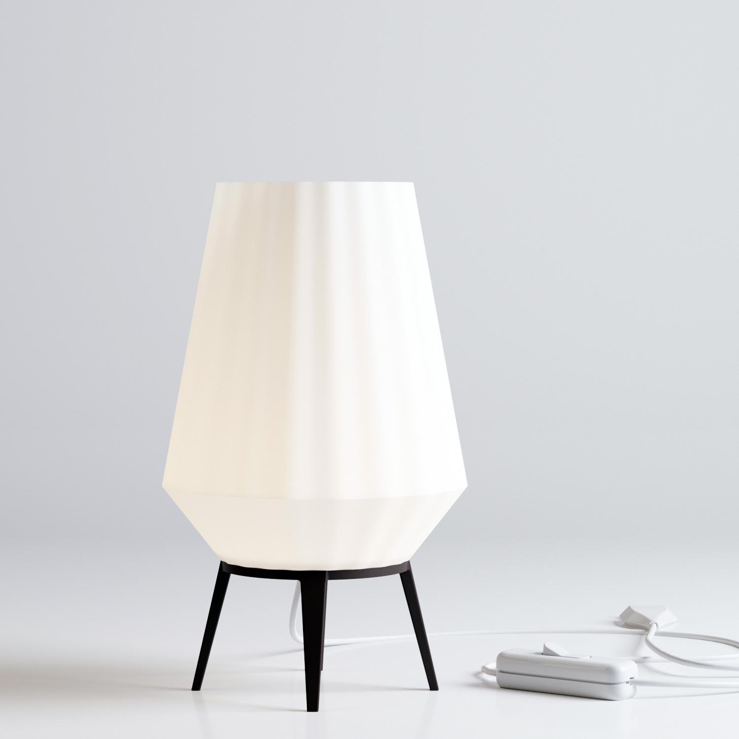 Настільна лампа текстурована Elysian Medusa Modern Біло-чорний (EL-00005)