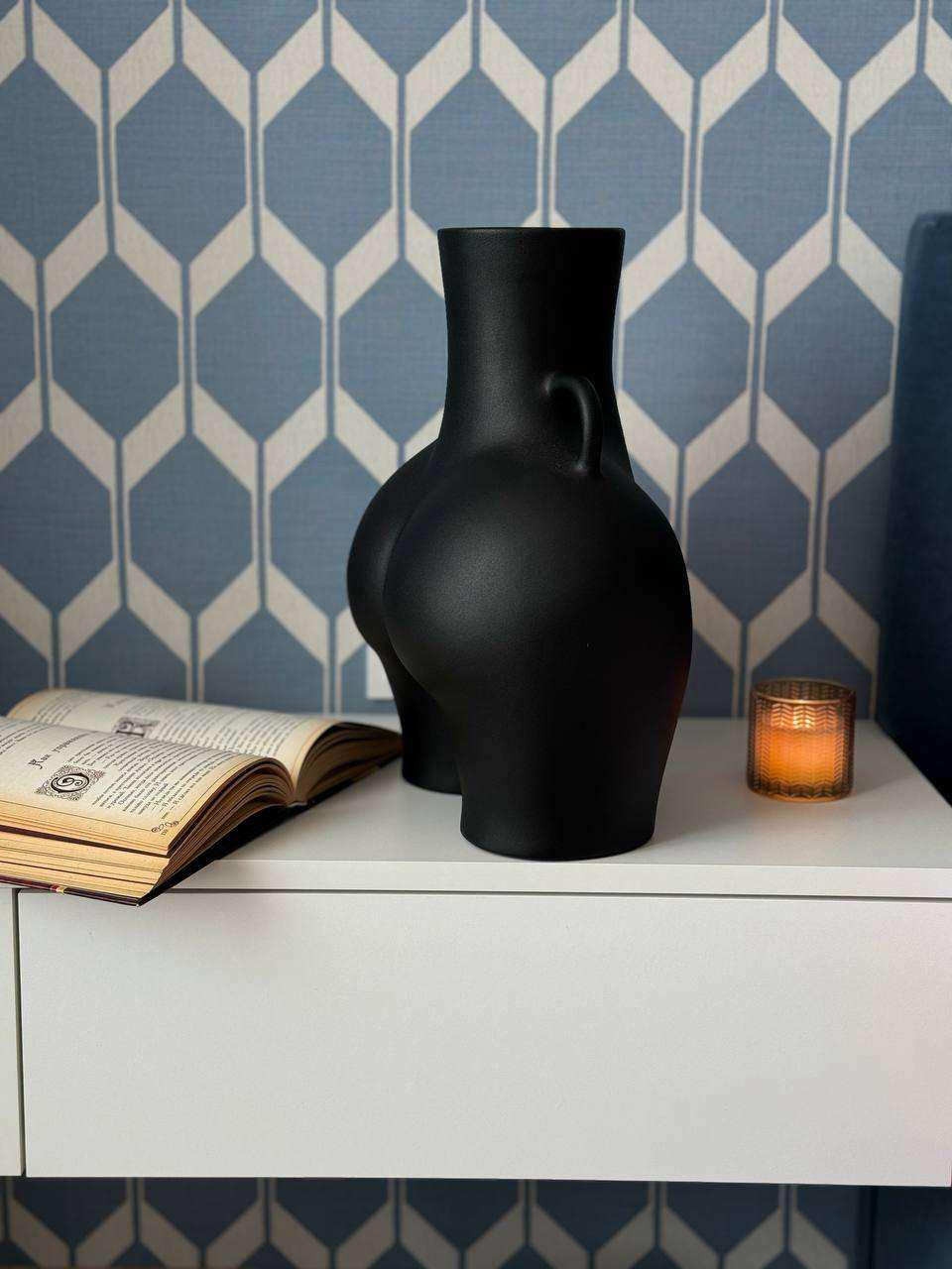 Ваза Кім 36 см Чорний - фото 2 Ваза Кім 36 см Чорний - фото 2