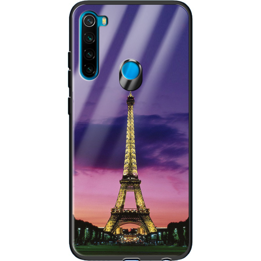 Чехол Boxface Xiaomi Redmi Note 8 Полночь в Париже Черный силикон со стеклом (38214-up964-38351)