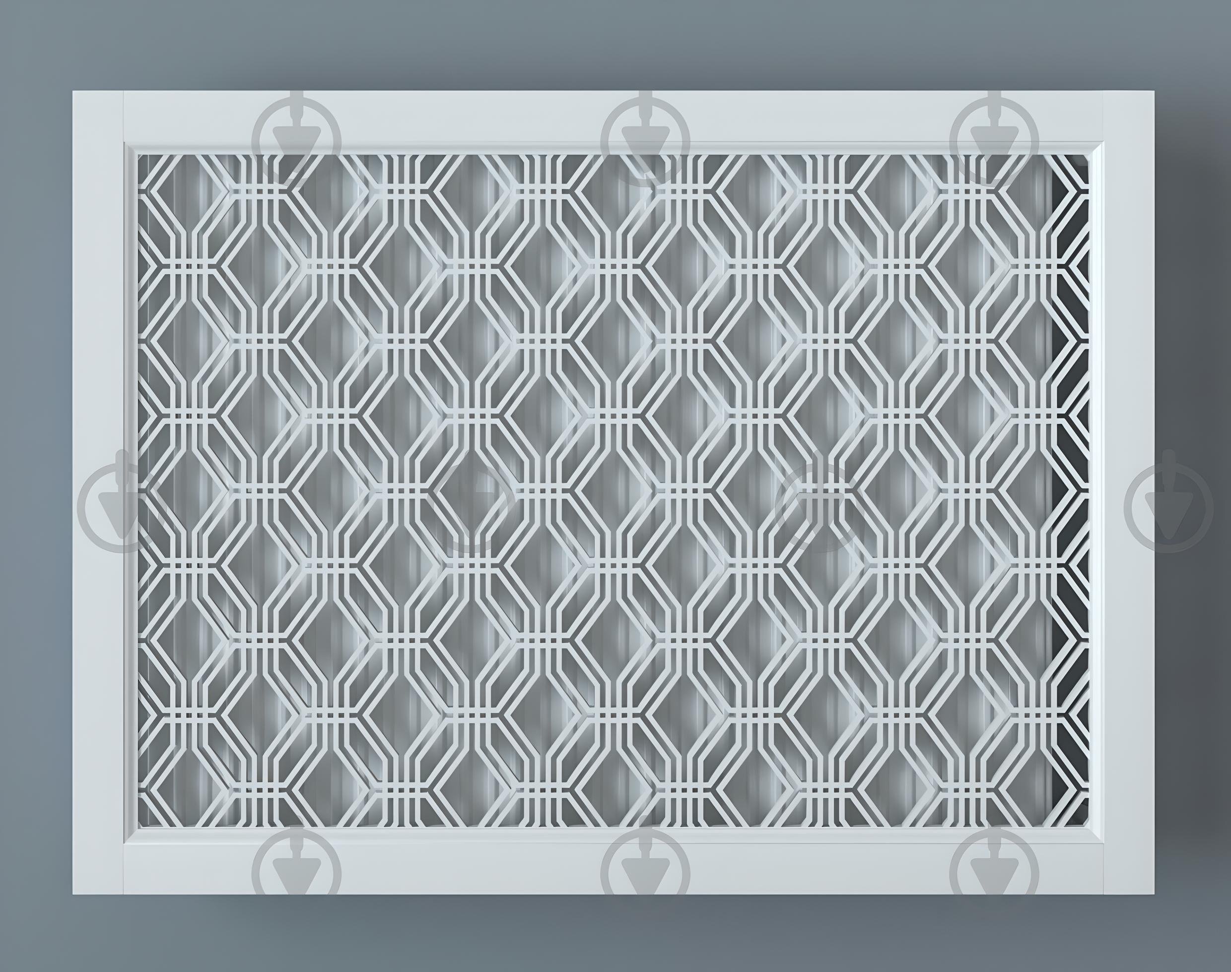 Экран-решетка декоративная на батарею отопления R84-F70 Белый (26498914) - фото 2