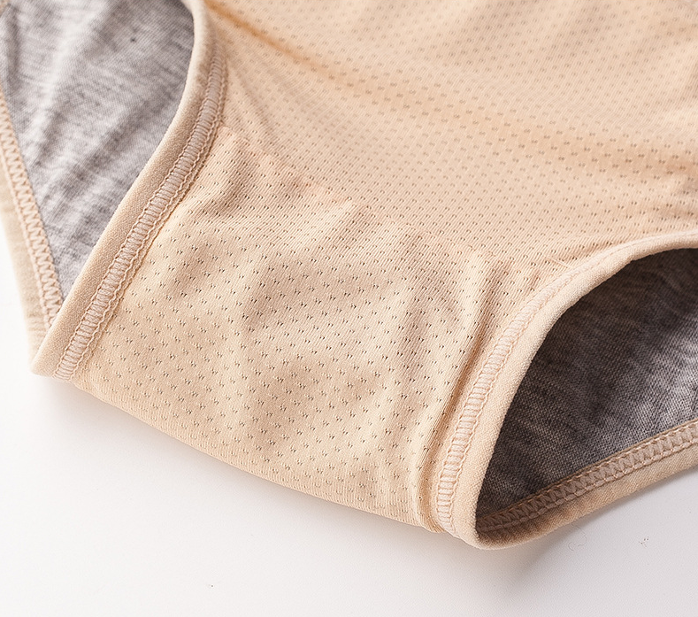 Трусы слипы для месячных и при недержании с максимально высокой посадкой 6XL Бежевый - фото 5