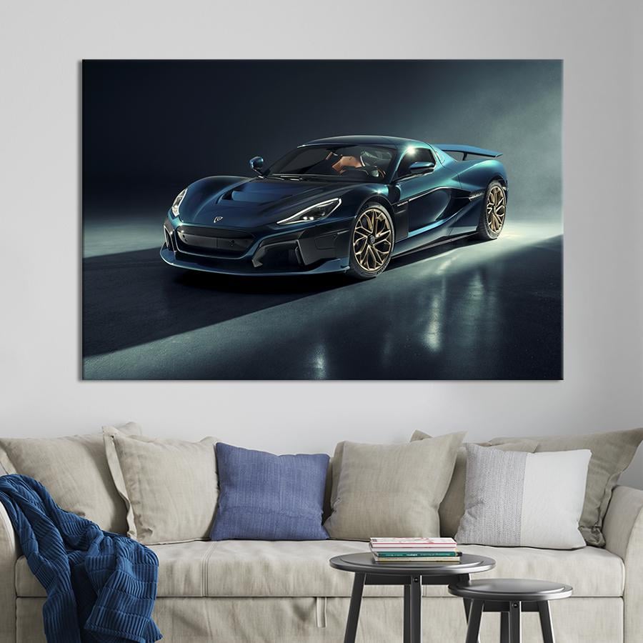 Картина на холсте Автомобиль Rimac Nevera 51x34 см (1390-1)