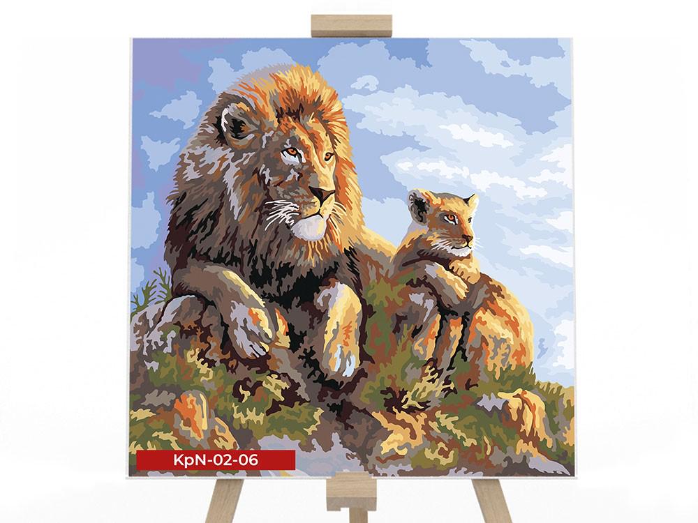Картина по номерам Danko Toys Животные Лев 40х40 см рус. в коробке (KpN-02-06) Картина по номерам Danko Toys Животные Лев 40х40 см рус. в коробке (KpN-02-06)