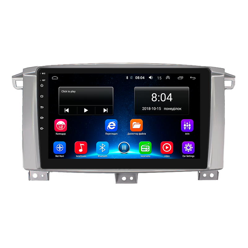 Автомагнитола штатная Lesko 4G/CP/Wi-Fi для Toyota Land Cruiser 100 Series Рестайлинг 1 2002-2005 4/64Gb 9" (1653164015)