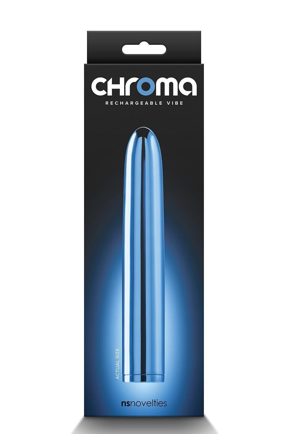 Вибратор классический NS Novelties Chroma голубой