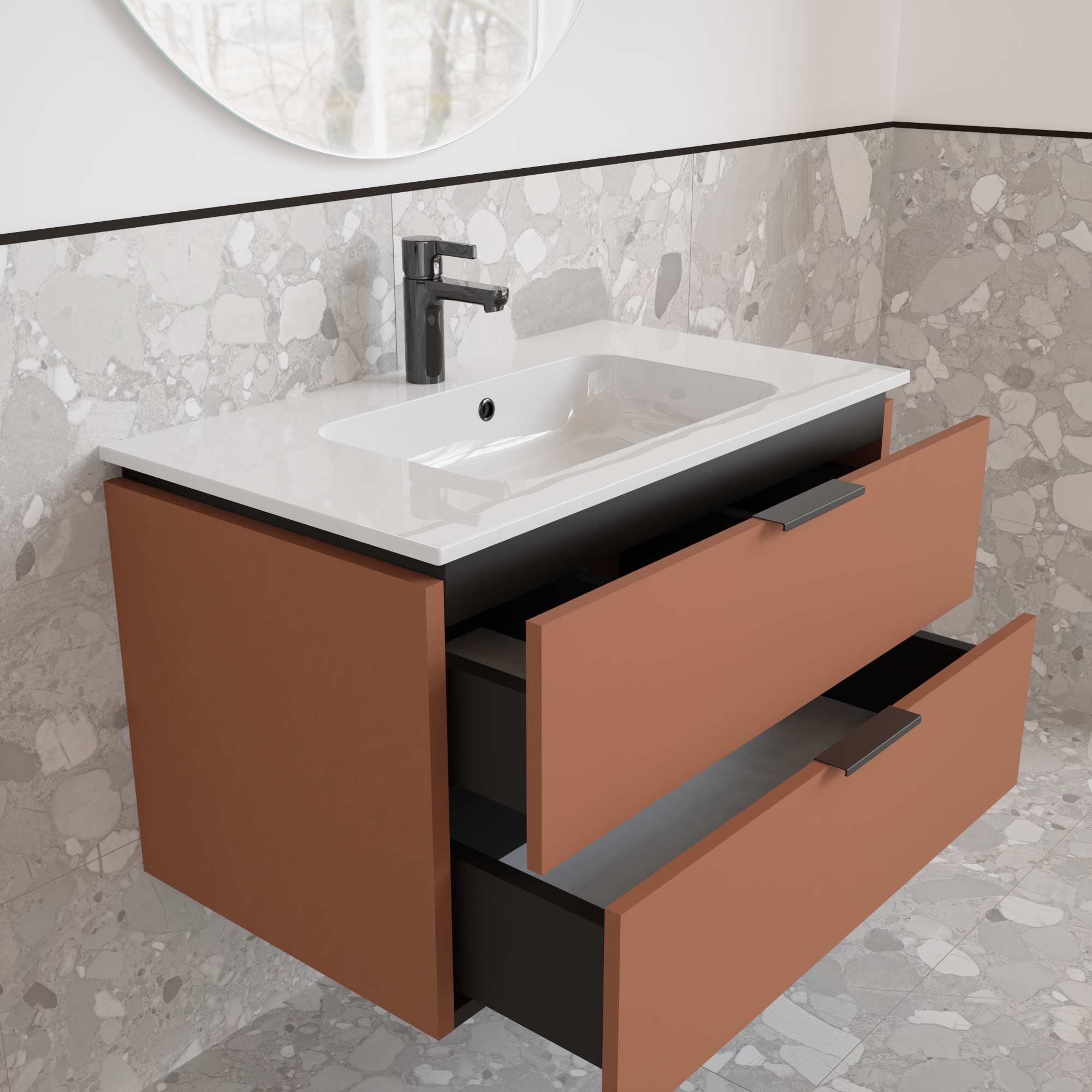 Тумба підвісна з раковиною MVK Vostok Icon 70 В2 700х450х530 мм Сахара (p270skh) - фото 3 Тумба підвісна з раковиною MVK Vostok Icon 70 В2 700х450х530 мм Сахара (p270skh) - фото 3