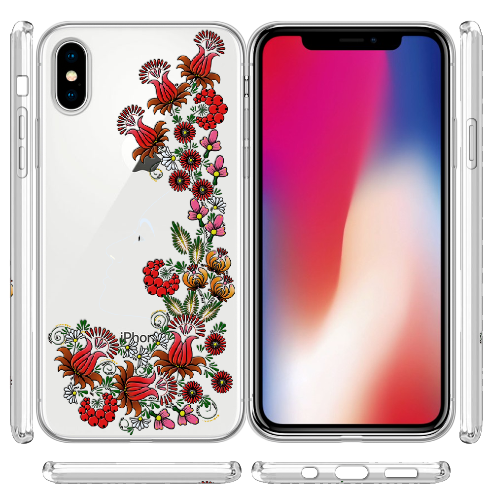 Чехол Boxface iPhone X 3D Ukrainian Muse Прозрачный силикон (32139-bk64-32139) - фото 3