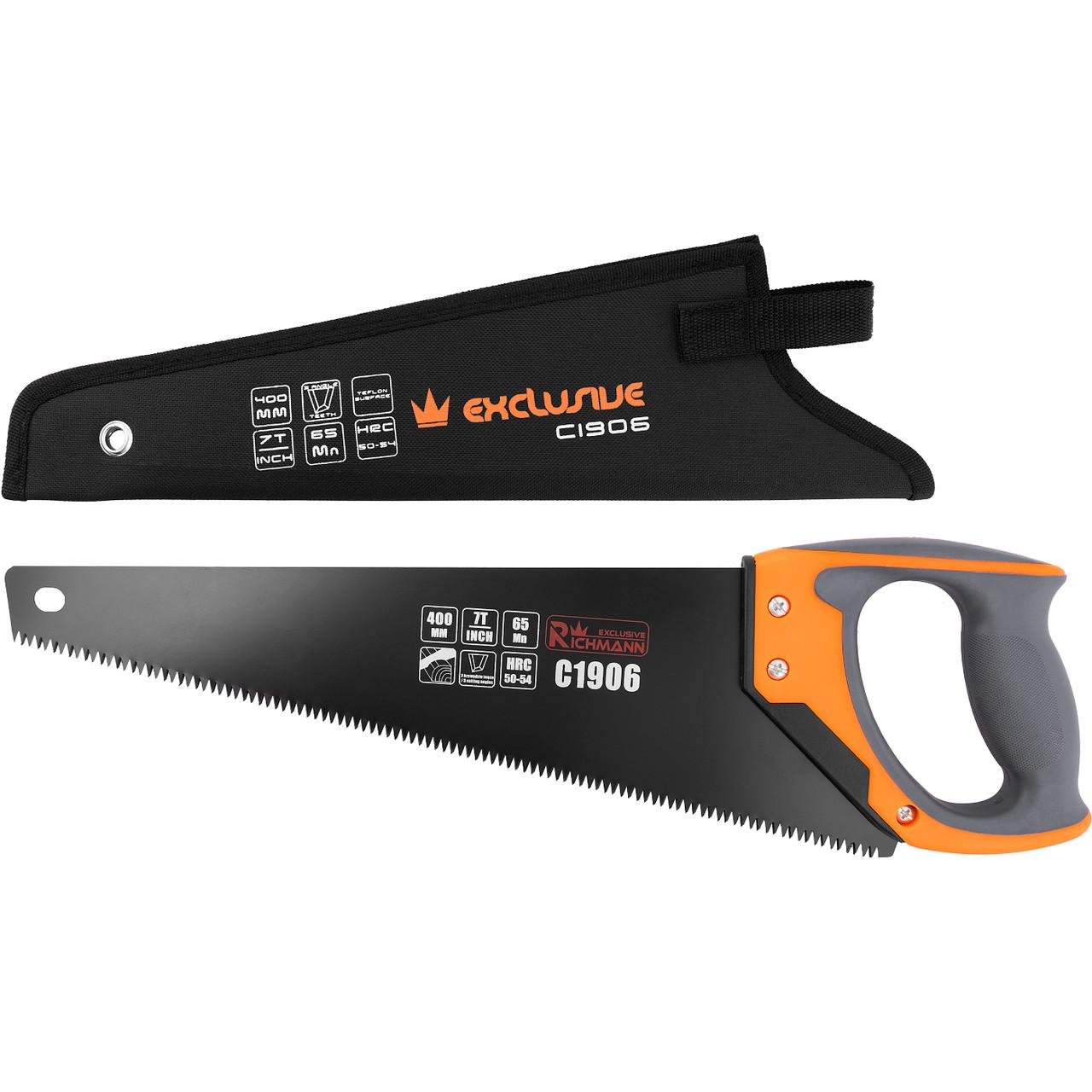 Пила ручная по дереву Richmann тефлоновое покрытие 400 мм с чехлом (C1906)