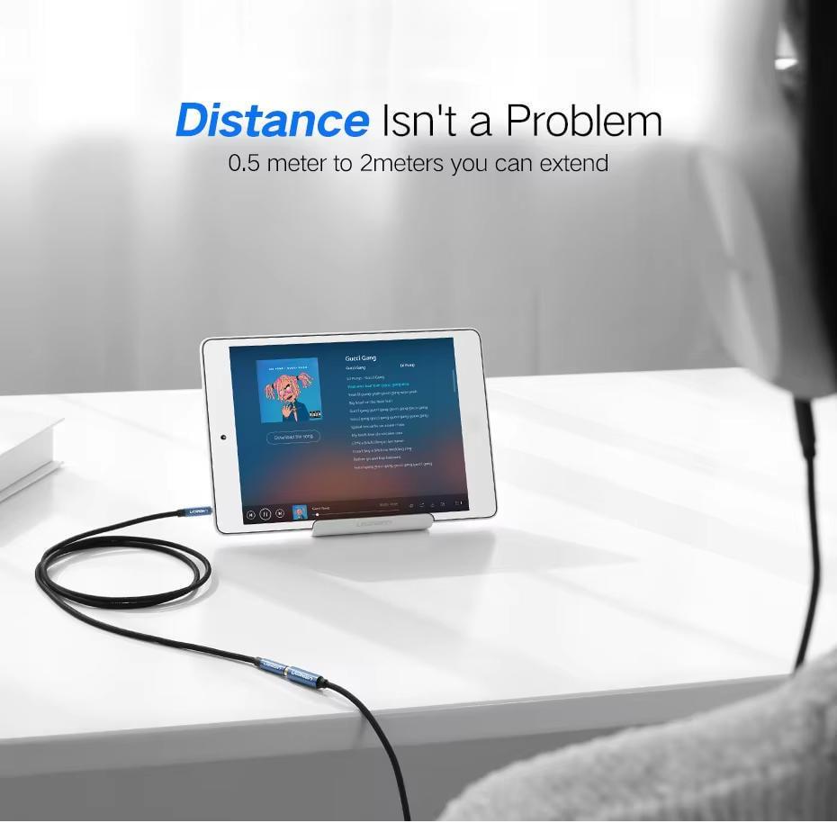 Аудиокабель UGREEN 3.5 мм папа-мама Hi-Fi minijack 0,5 м Синий (40672) - фото 6 Аудиокабель UGREEN 3.5 мм папа-мама Hi-Fi minijack 0,5 м Синий (40672) - фото 6