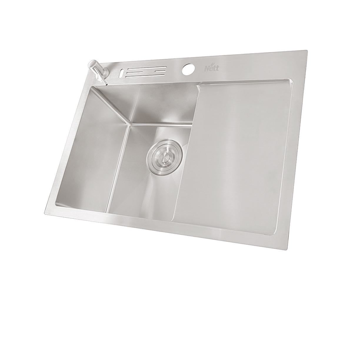 Комплект кухонної мийки та змішувача NS-6045 з неіржавкої сталі (2999643029)