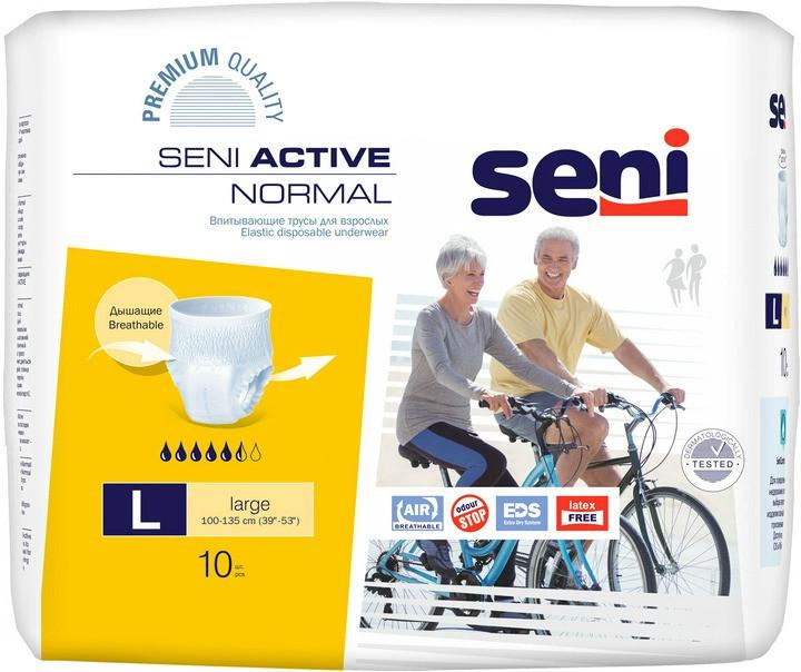 Подгузники-трусы для взрослых Seni Active Normal large 10 шт. Подгузники-трусы для взрослых Seni Active Normal large 10 шт.