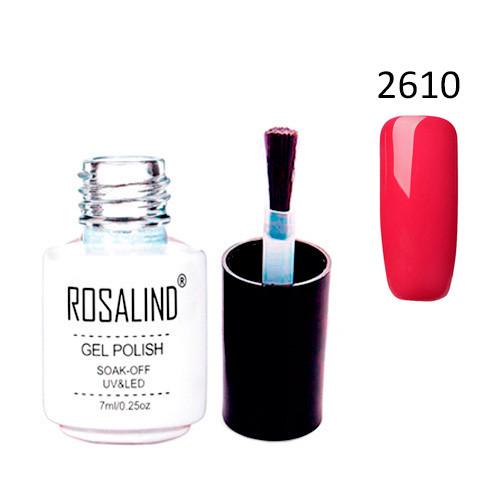 Гель-лак для ногтей маникюра Rosalind 7 мл шеллак для UV LED 2610 Red (439113)
