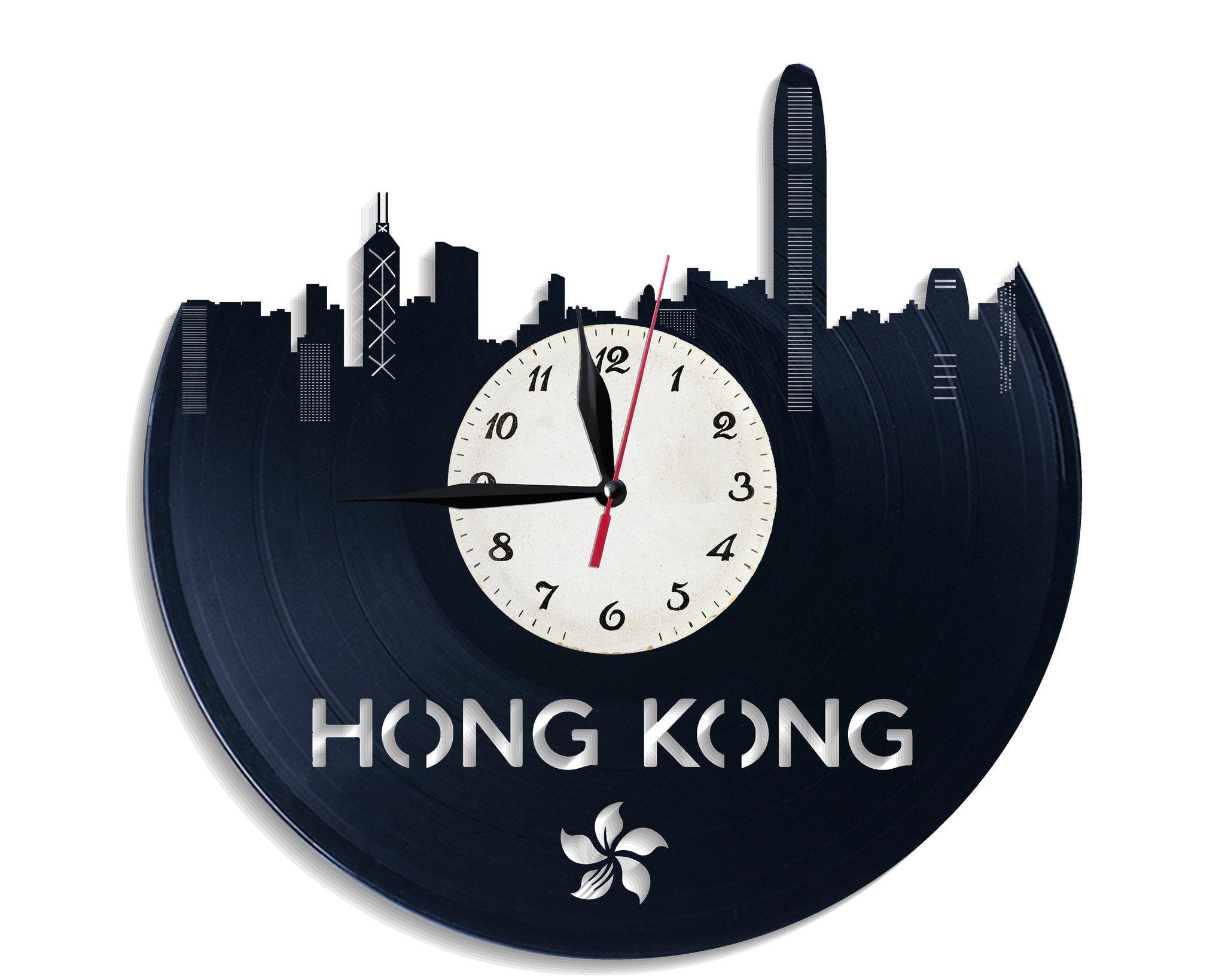 Часы настенные Гонконг 2669 из виниловой пластинки