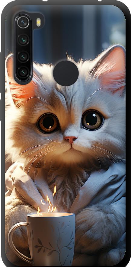 Чехол на Xiaomi Redmi Note 8 White cat (5646b-1787-42517)