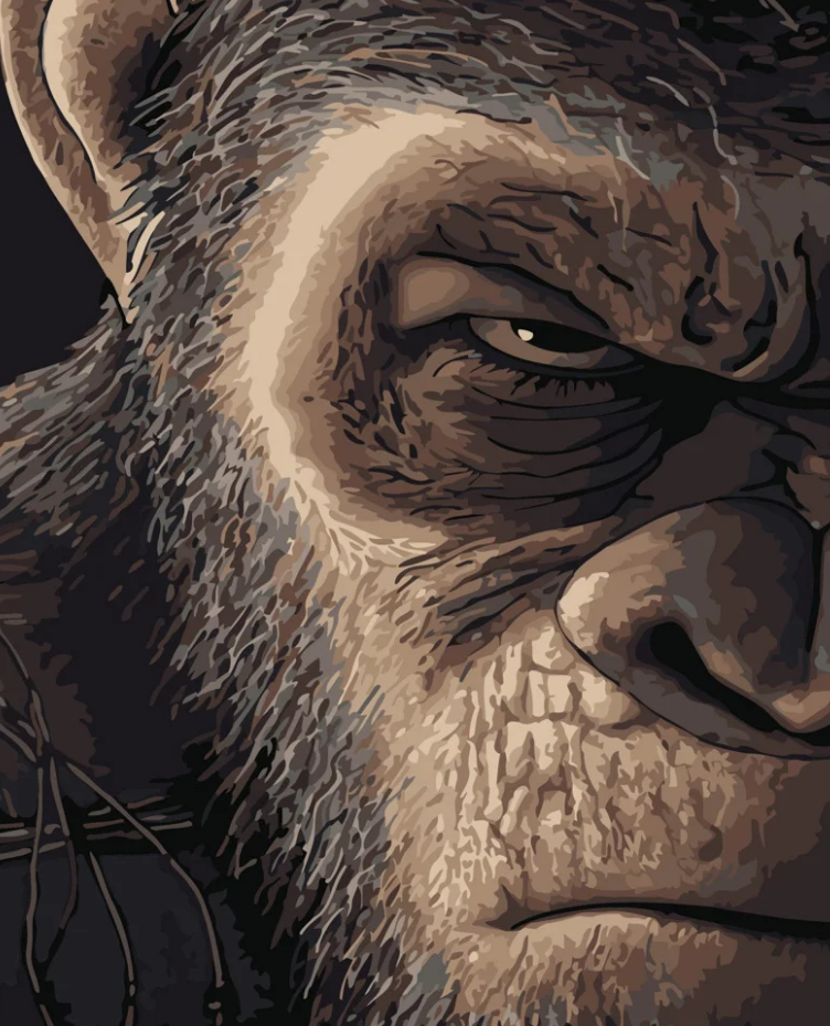 Картина по номерам Strateg Злой взгляд 40x50 см (DY279)