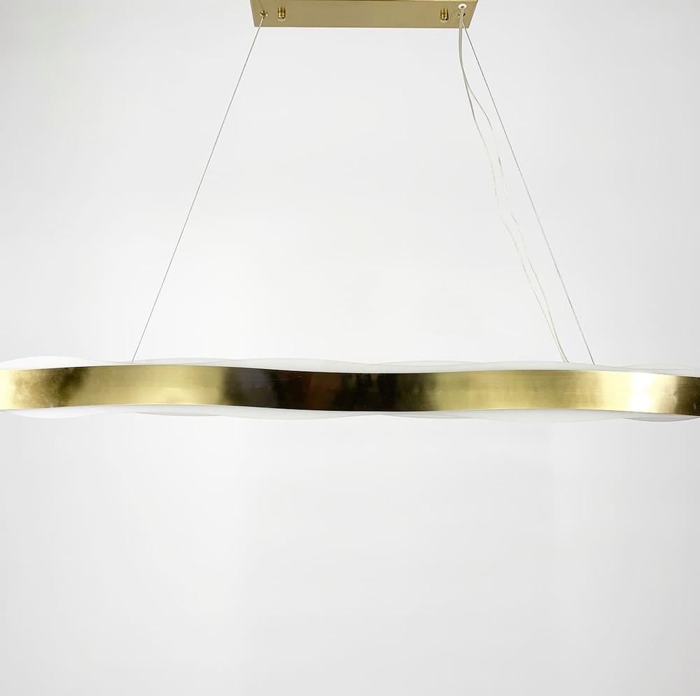 Люстра дизайнерская удлиненная LED 120 см Латунь (J 220 L)