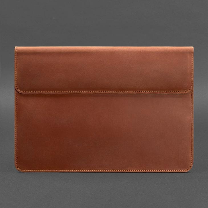 Чехол-конверт кожаный на магнитах для MacBook 15" Crazy Horse Светло-коричневый (A-027610) - фото 3 Чехол-конверт кожаный на магнитах для MacBook 15" Crazy Horse Светло-коричневый (A-027610) - фото 3