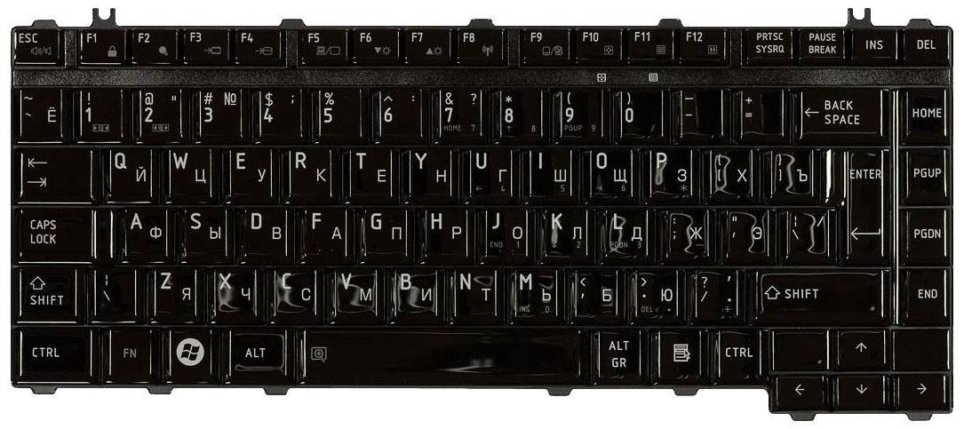 Клавиатура для ноутбука Toshiba Satellite A300/M300/L300/M500/M505 Black Glossy Клавиатура для ноутбука Toshiba Satellite A300/M300/L300/M500/M505 Black Glossy