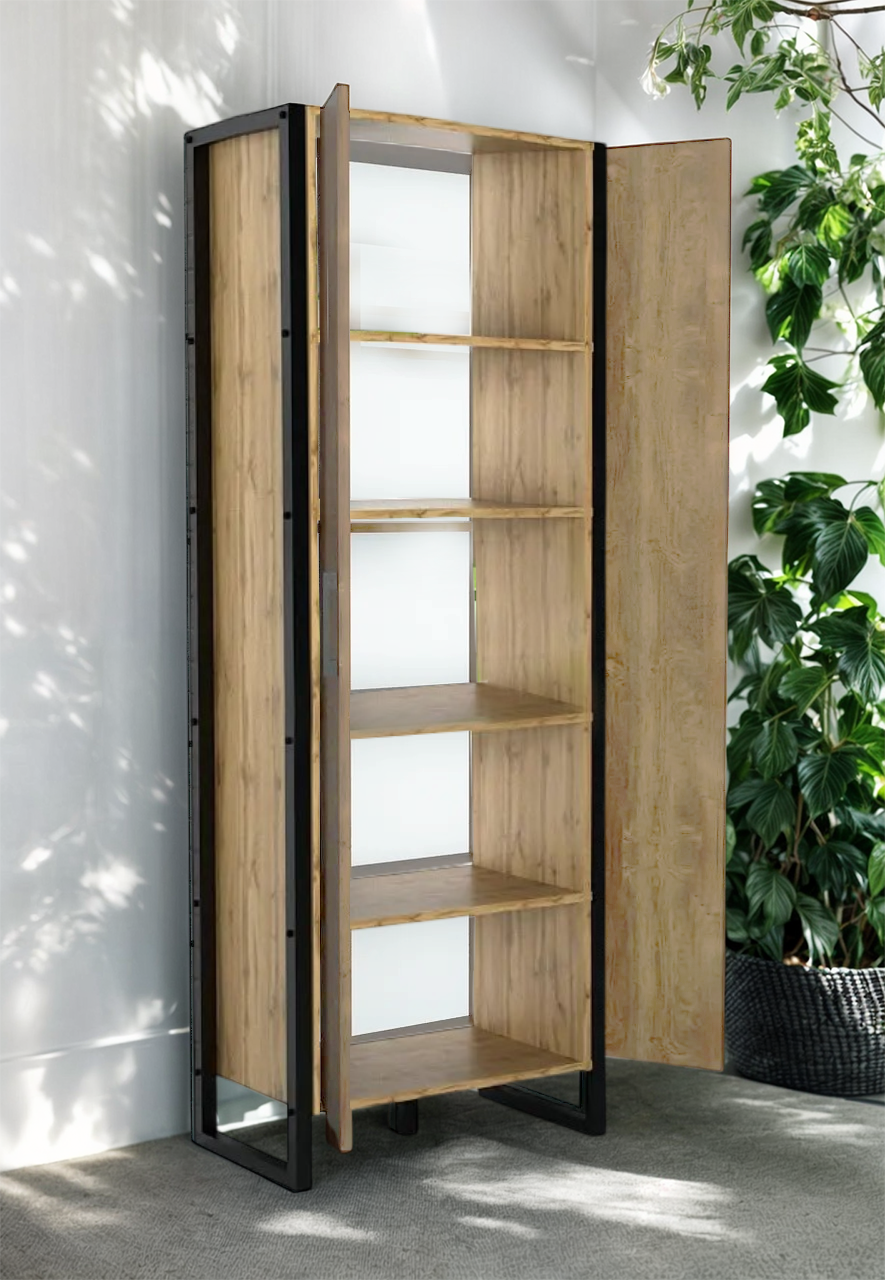 Шкаф офисный Tobi Sho LOFT Gold ШЛГ/4 для документов с полками 800x400x1900 мм Дуб аппалачи