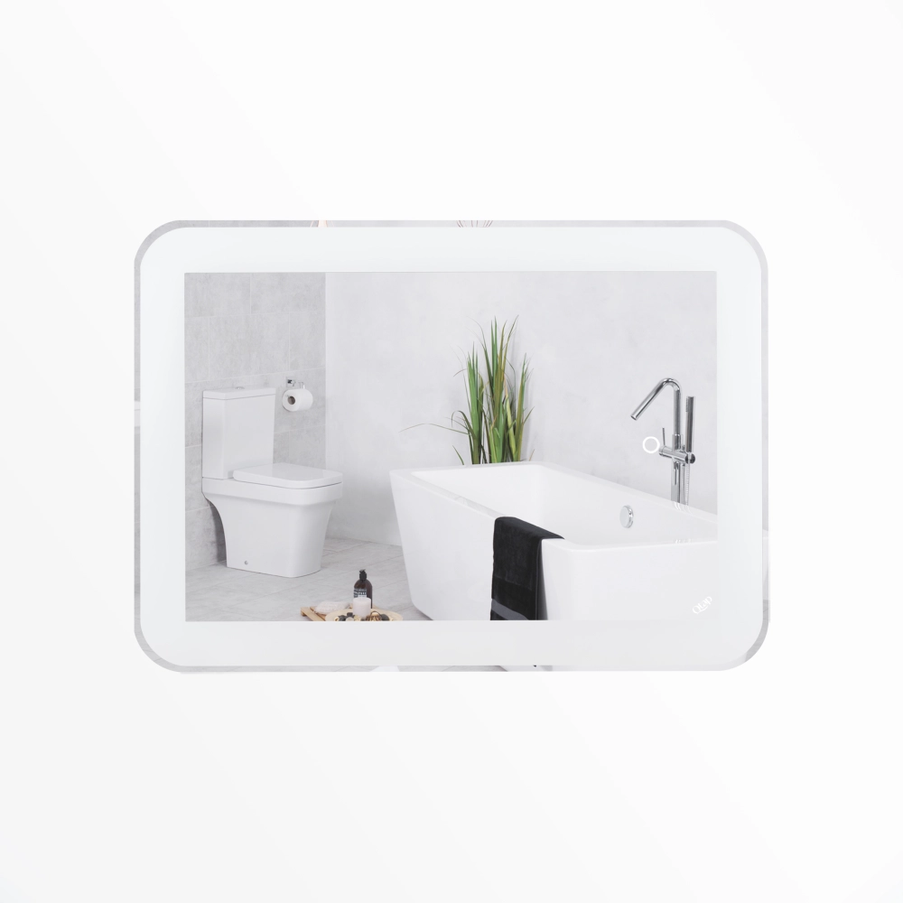 Дзеркало настінне з LED-підсвічуванням Touch Qtap Reverse Swan прямокутне димер 700х500 мм (45747)