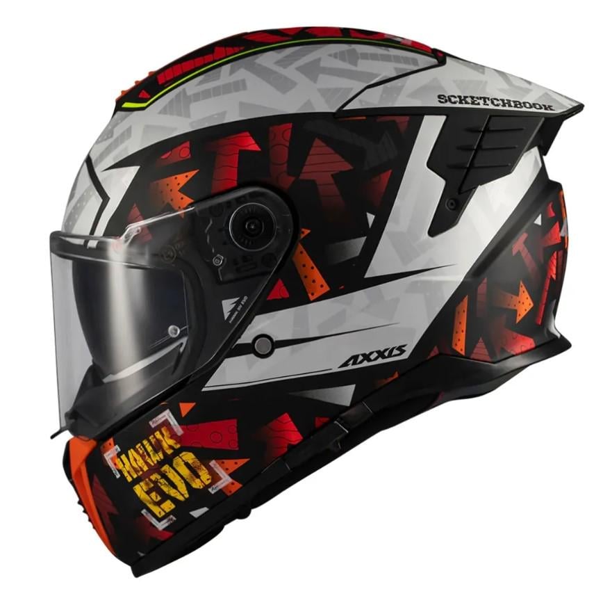 Мотошолом Axxis HAWK SV EVO SKETCHBOOK B2 S Matt (50227) Мотошолом Axxis HAWK SV EVO SKETCHBOOK B2 S Matt (50227)