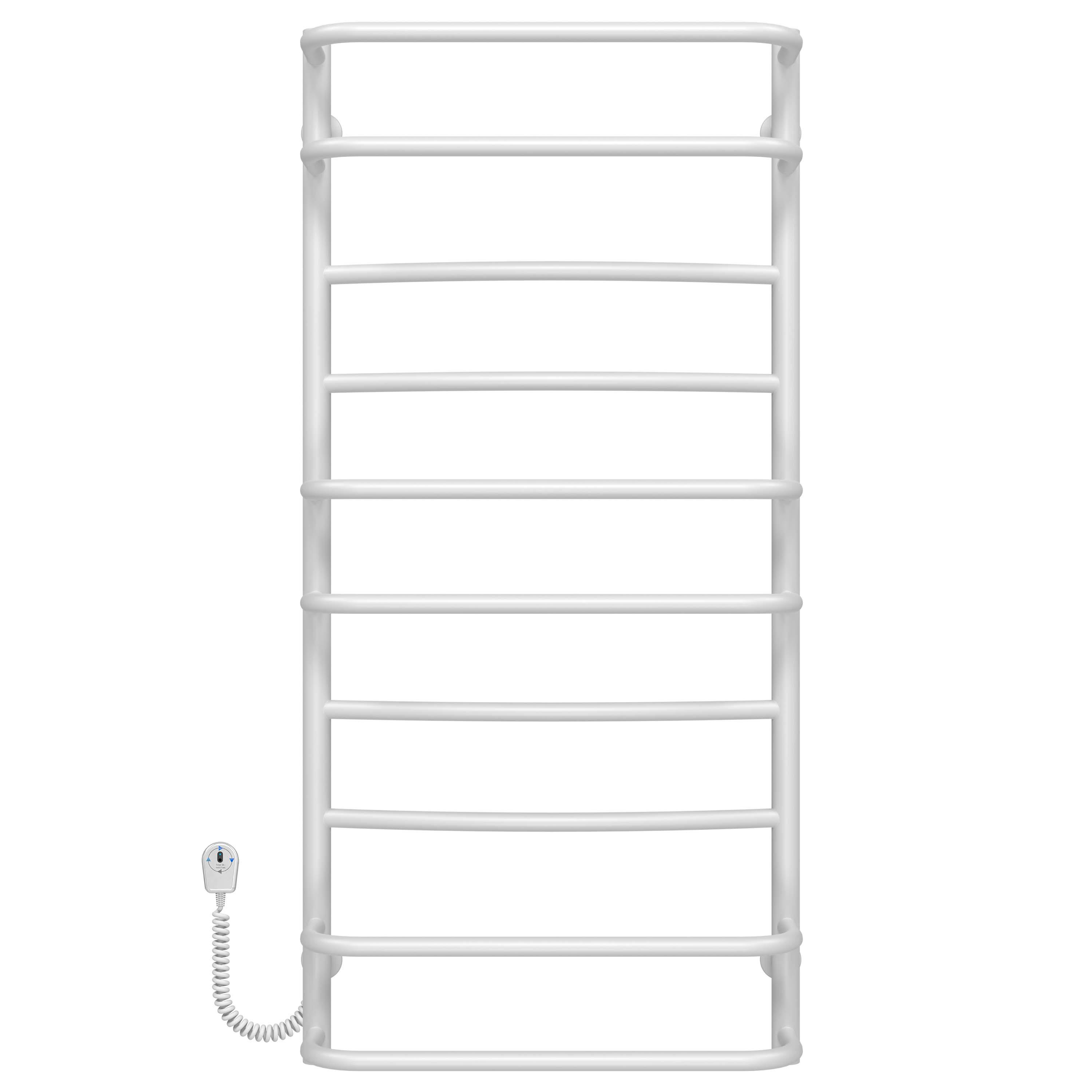 Полотенцесушитель электрический Deffi Аквамикс П10 EF16 левое подключение нержавеющая сталь 500х1100 мм Белый (C.AM.110.50.10.EWL5)