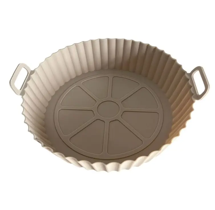 Форма в аэрогриль круглая силиконовая 19143 20х20х5 см Бежевый (8-6-5117152)