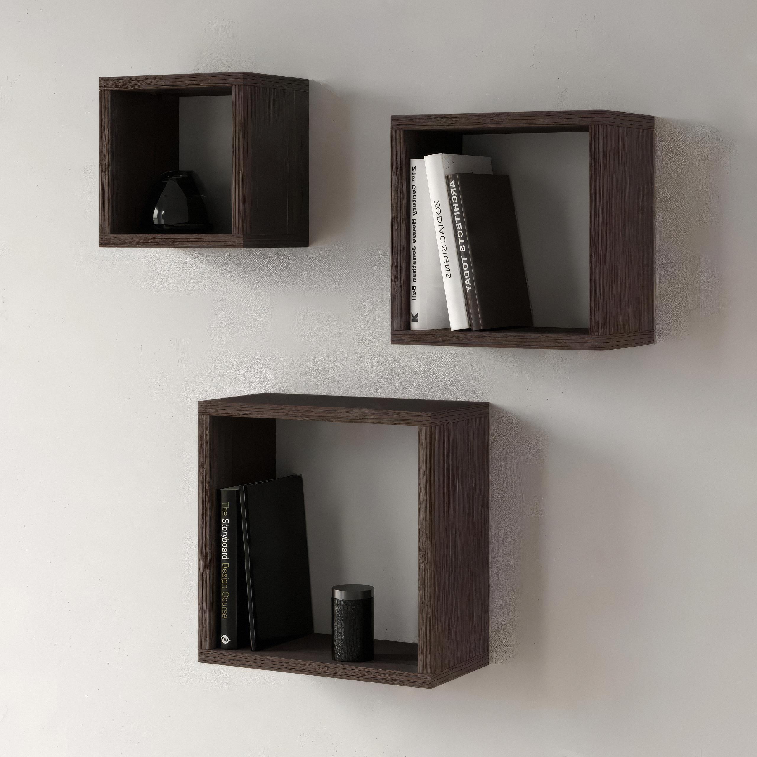 Комплект настенных полок GT-27 302х150х302 мм Венге Магия - фото 1