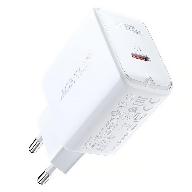 Зарядное устройство сетевое Acefast A1 PD20W single USB-CWhite (00000065898_2) Зарядное устройство сетевое Acefast A1 PD20W single USB-CWhite (00000065898_2)