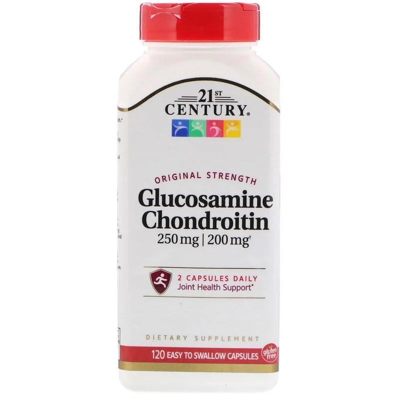 Натуральна добавка 21st Century Glucosamine 250 мг Chondroitin 200 мг Strength 120 капсул
