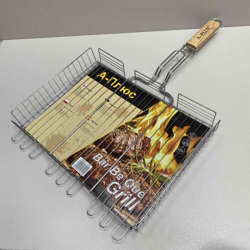 Решітка для грилю A-PLUS 1841 з хромованої сталі 40х30х5,5 см (2231255594)