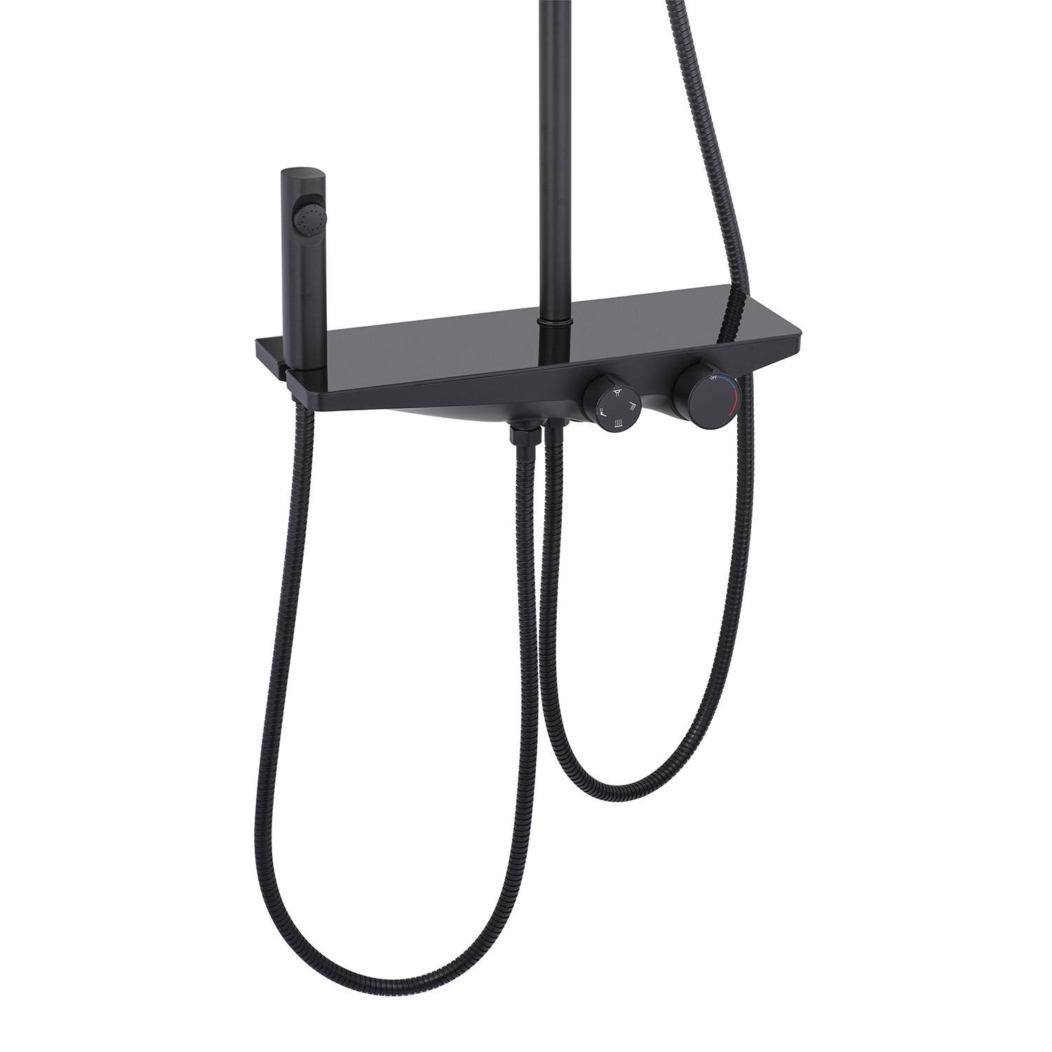 Душевая система со см есителем Kroner Armada-SCH066 CV033873 Черный (235263) - фото 3 Душевая система со см есителем Kroner Armada-SCH066 CV033873 Черный (235263) - фото 3