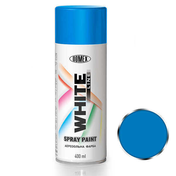 Аерозольна фарба DOMEX WHITE LINE 400 мл RAL5012 Блакитний (2608992514) Аерозольна фарба DOMEX WHITE LINE 400 мл RAL5012 Блакитний (2608992514)
