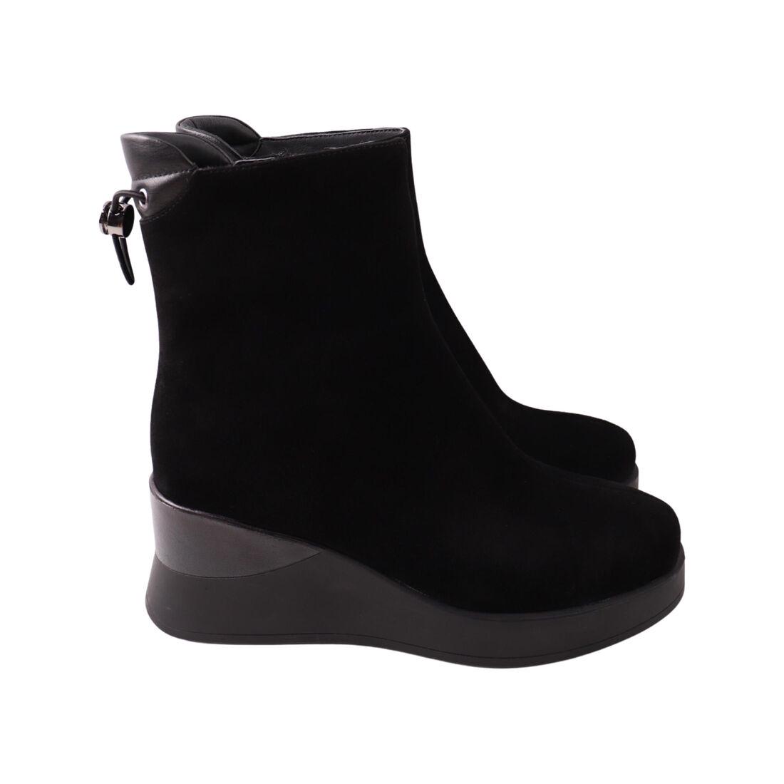Ботинки женские Angelo Vani натуральная замша р. 39 Черный (261-24ZHC)