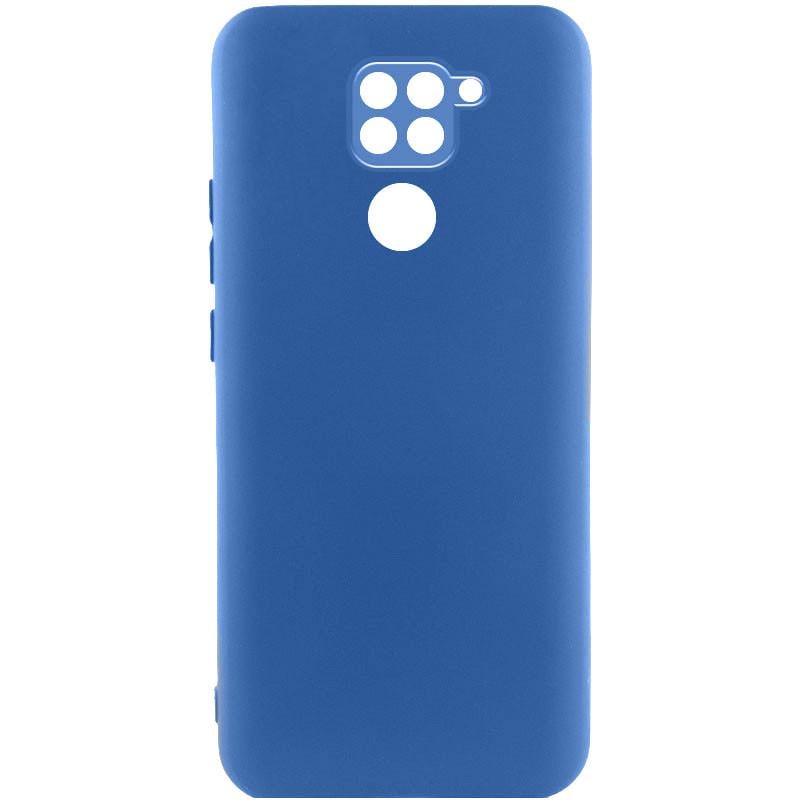 Протиударний чохол TPU GETMAN Liquid Silk Full Camera для Xiaomi Redmi Note 9 / Redmi 10X Синій / Navy Blue