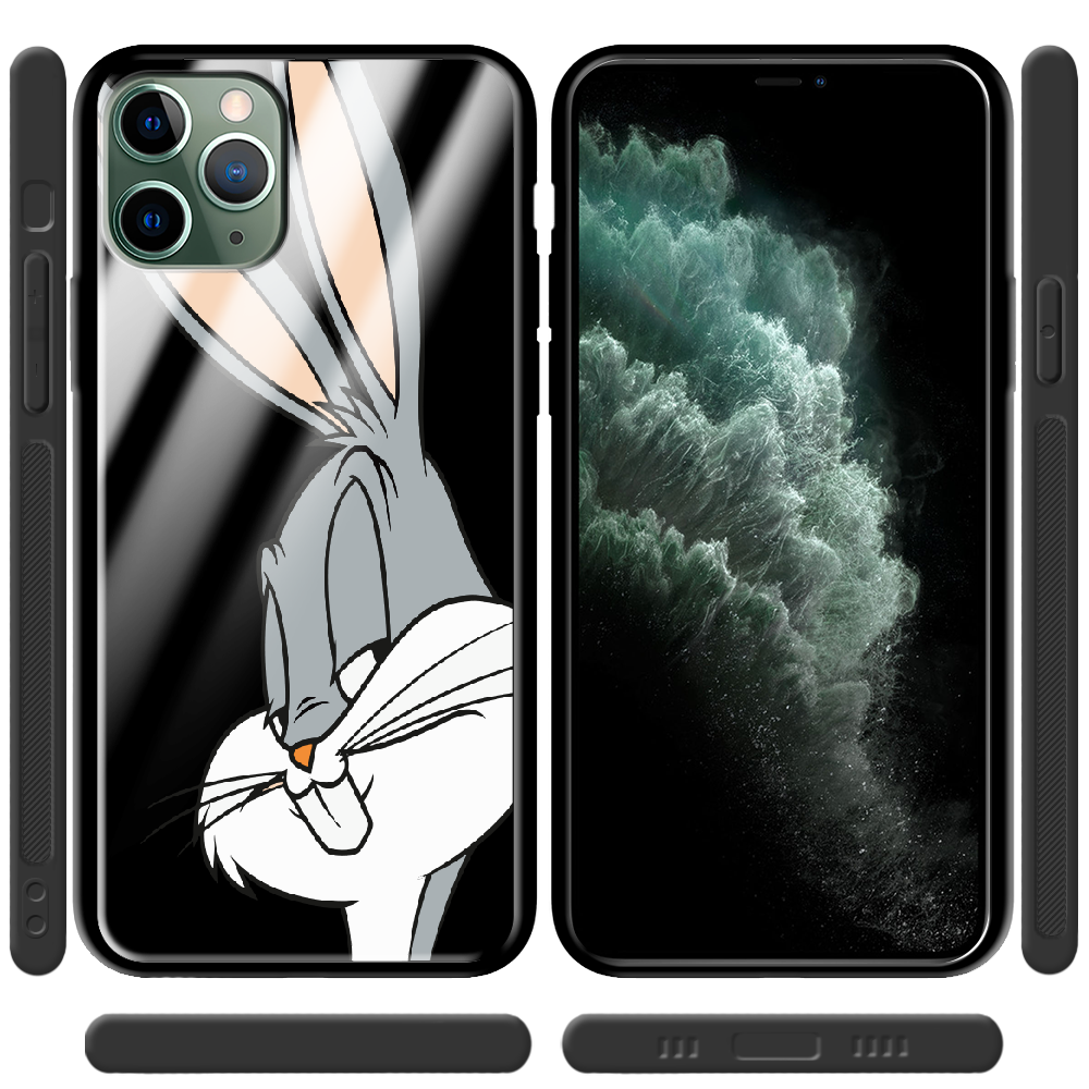 Чехол Boxface iPhone 11 Pro Lucky Rabbit Черный силикон со стеклом (38189-bk81-38346) - фото 2