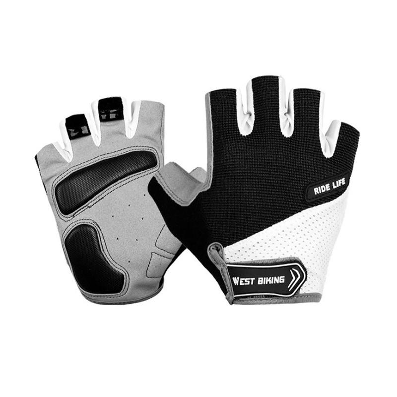 Рукавички велосипедні спортивні West Biking 0211189 M Black