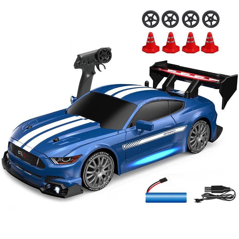 Игрушечная машинка на радиоуправлении Ford Mustang Shelby GT500 запасные колеса и конусы (2353146663)