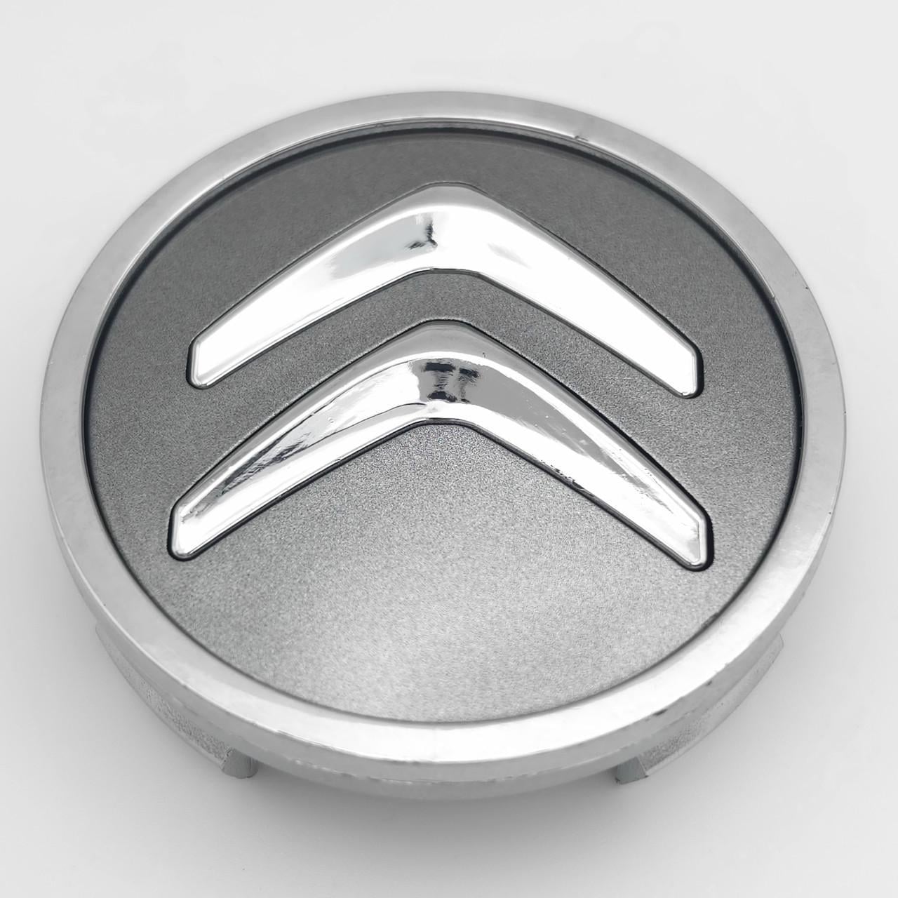 Колпачок заглушка ступицы колеса Citroen 60 мм Хром/Серый (3007087142)