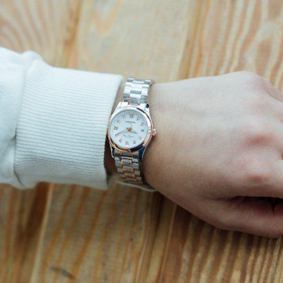 Наручные часы женские механические Carnival White со стальным корпусом Silver (99-96-8709) - фото 3 Наручные часы женские механические Carnival White со стальным корпусом Silver (99-96-8709) - фото 3