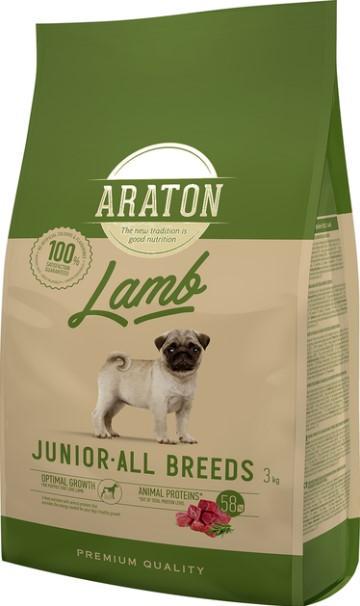 Сухий корм Araton Lamb Junior All Breeds для молодих собак з ягнятком 3 кг (2314189463)