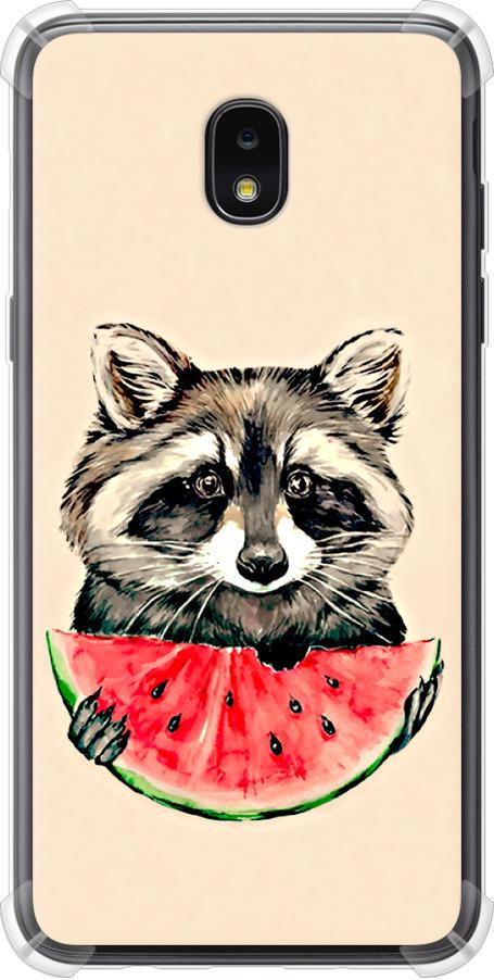 Чехол на Samsung Galaxy J7 2018 Енотик с арбузом (4605sp-1502-42517)