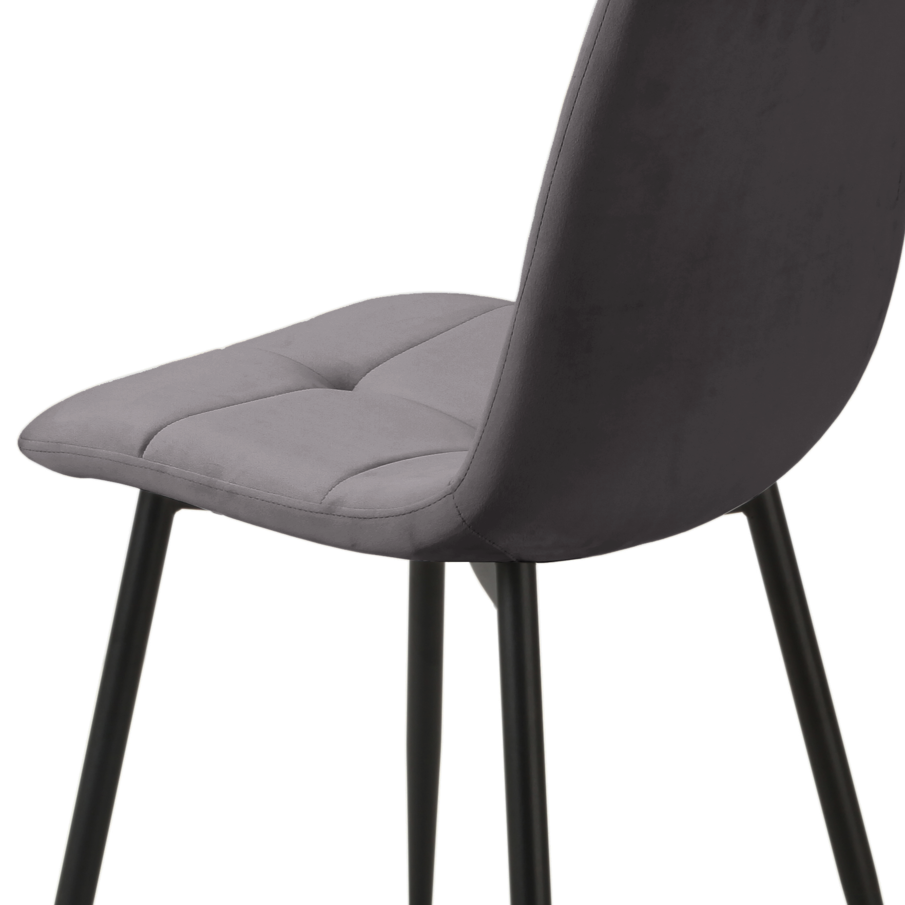 Стул кухонный Intarsio Neo велюр Черный/Серый - фото 7 Стул кухонный Intarsio Neo велюр Черный/Серый - фото 7