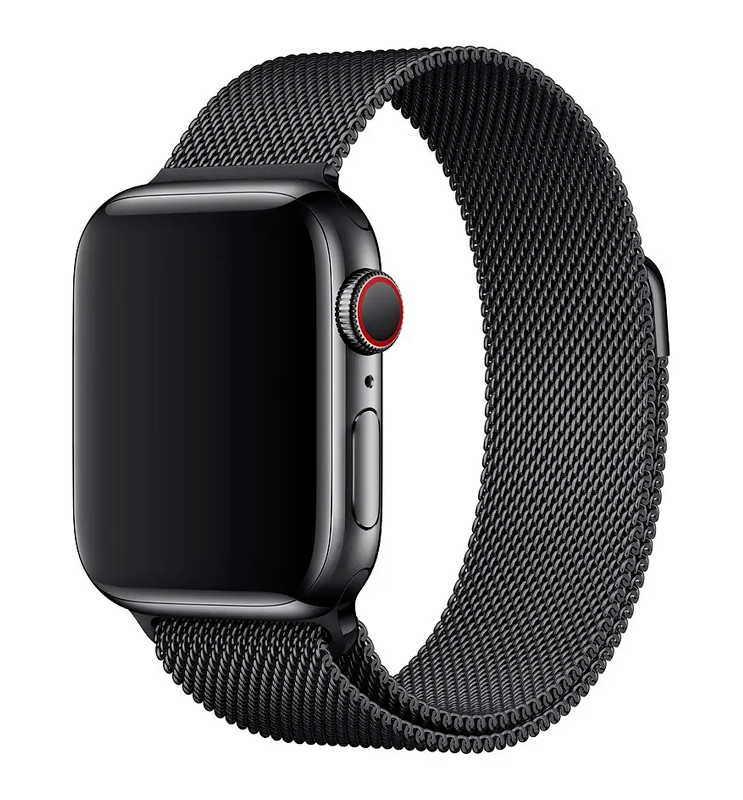 Ремешок CDK для Apple Watch 45 мм Series 7/8/9 Металл Milanese Loop Black (05527)
