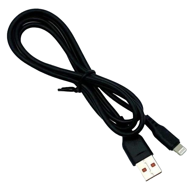 Кабель для зарядки и передачи данных Denmen D01L USB to Lightning 1 м Черный (209-00122)