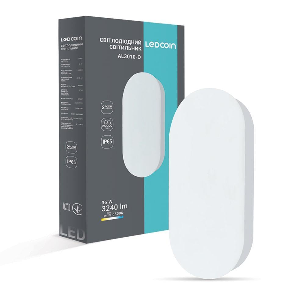 Потолочный светильник светодиодный LEDCOIN AL3010-O 36 Вт 6500К Белый (102649)