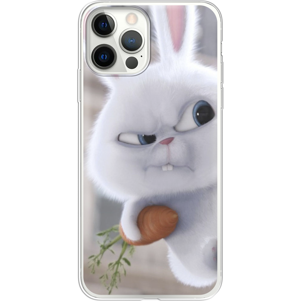 Чехол Boxface iPhone 12 Pro Rabbit Snowball Прозрачный силикон (41086-up1116-41086)