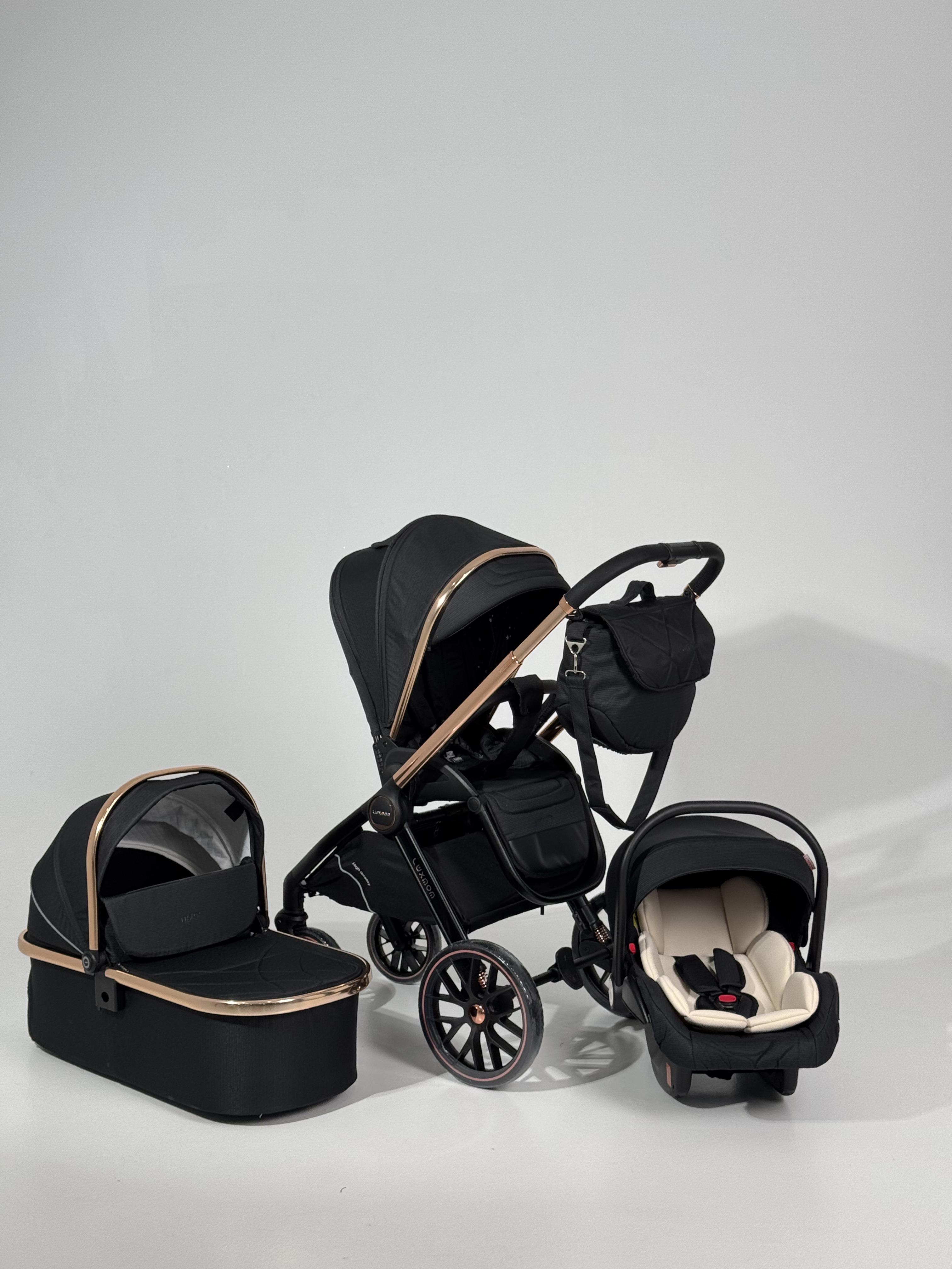 Дитяча коляска 3в1 pote luxmom Black