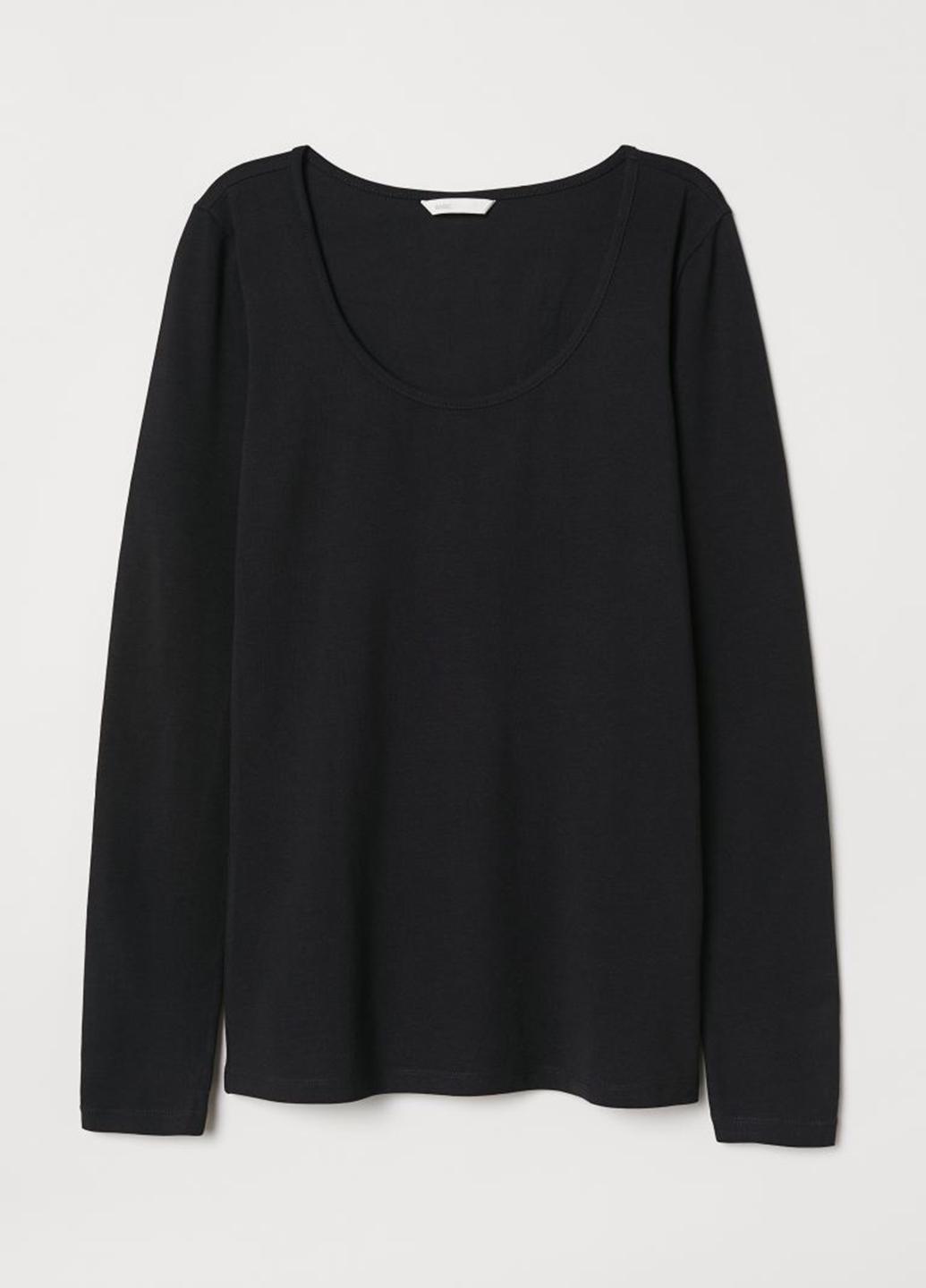 Лонгслив женский H&M XL Черный (611024b42)